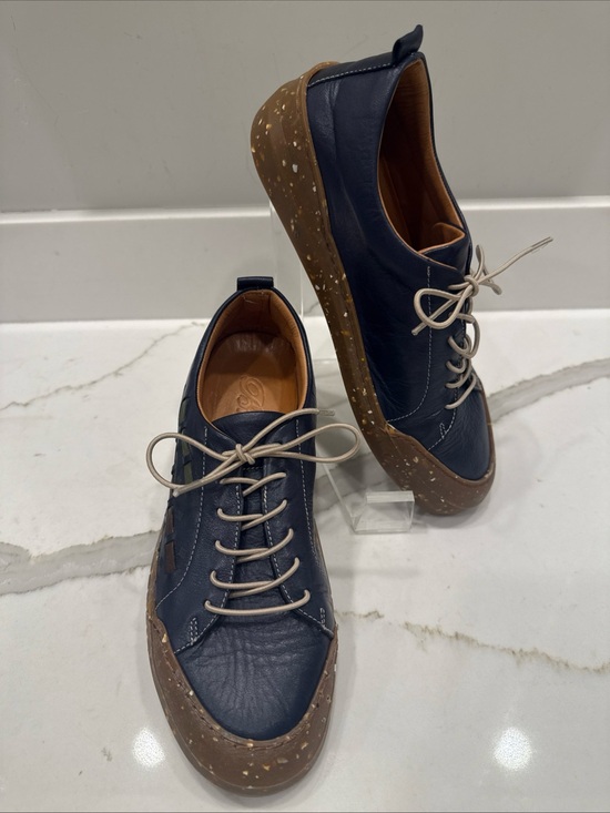 Biza Shoes - Biza Iris Leather Woven Sneaker In Blue Sz 9 US 40 EU NWT Ret $133